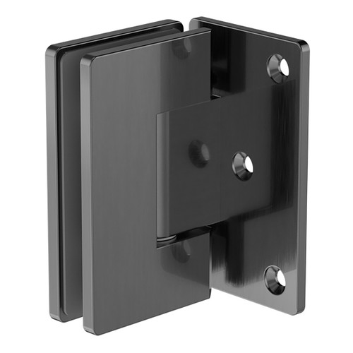 90 Degree Glass to Wall Shower Hinge 10mm Glass Gun Metal [300323]