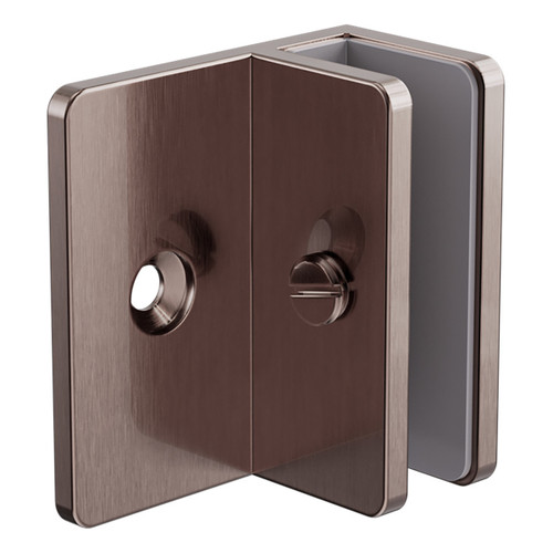 Shower F Bracket 10mm Glass Brushed Bronze [300126]