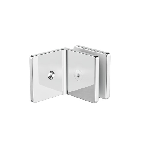 90 Degree Glass to Wall Bracket 10mm Glass Chrome [300128]