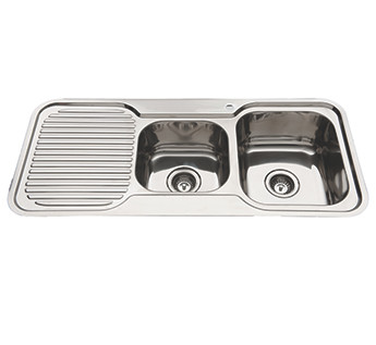 Classic Standard Right Hand 1.75 Bowl & Drainer 1080mm Stainless Steel 1 Tap Hole [129368]