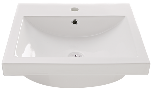 Virtue Square Insert Basin 1 Tap Hole with Chrome Plug and Waste [136395]