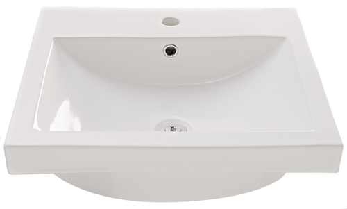 Virtue Square Insert Basin 1 Tap Hole with Chrome Plug and Waste [136395]