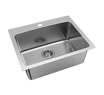 Nugleam Single Inset Utility Sink 35L Stainless Steel 1 Tap Hole [166502]