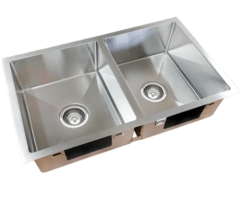 Excellence Squareline Double Bowl & Draining Tray Stainless Steel [254010]
