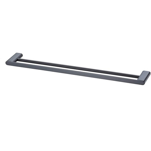 Madrid Towel Rail Double 650mm Matte Black [158756]