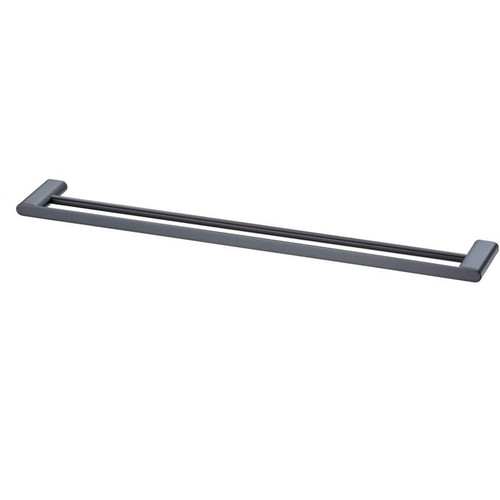 Madrid Towel Rail Double 800mm Matte Black [158757]