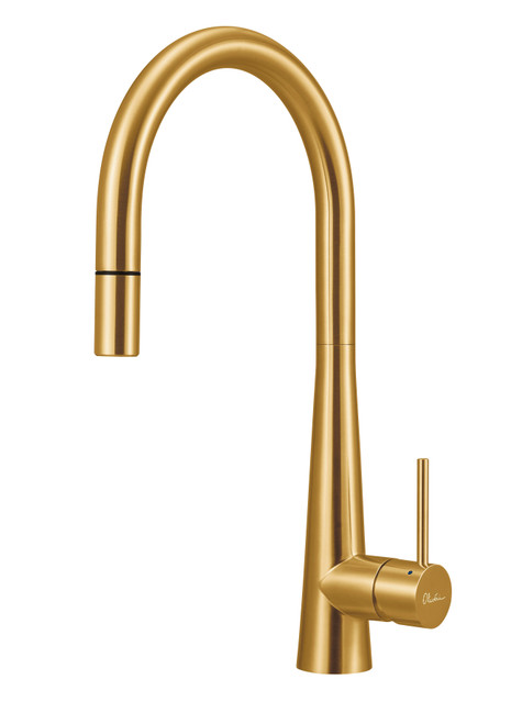 Essente Gooseneck Pull-Out Mixer Brushed Gold [299993]