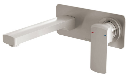 Teva Wall Basin / Bath Mixer Set 200mm (Trim Kit Only) Brushed Nickel Lead Free [300600]