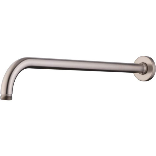 Rome Wall Mounted Round Shower Arm 400mm Brushed Nickel [158935]