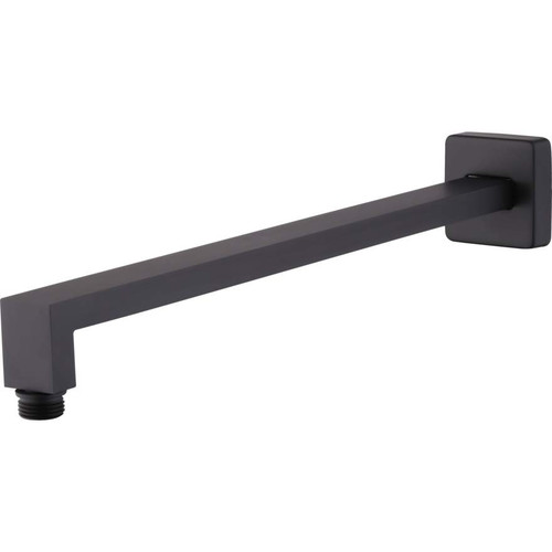 Monaco Wall Square Mounted Shower Arm 380mm Matte Black [158947]