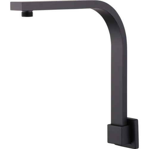 Monaco Raised Square Wall Mounted Shower Arm 277mm Matte Black [158950]