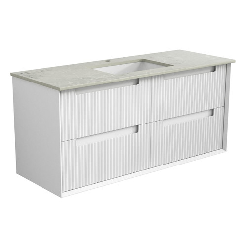 Flauto Finger Pull Cabinet 1200x460x560mm with Cato Stone Top with Undermount Basin [300757]
