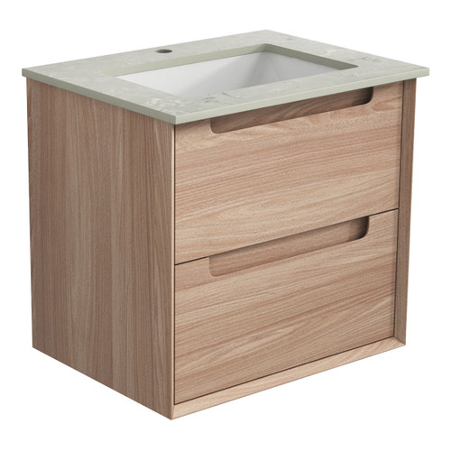 Ainsley Finger Pull Cabinet 600x460x560mm with Pure Stone Top with Undermount Basin [300818]