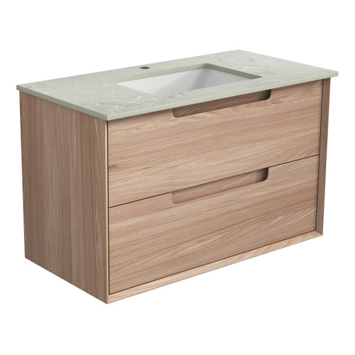 Ainsley Finger Pull Cabinet 900x460x560mm with Pure Stone Top with Undermount Basin [300966]
