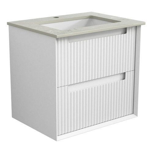 Flauto Finger Pull Cabinet 600x460x560mm with Pure Stone Top with Undermount Basin [301064]