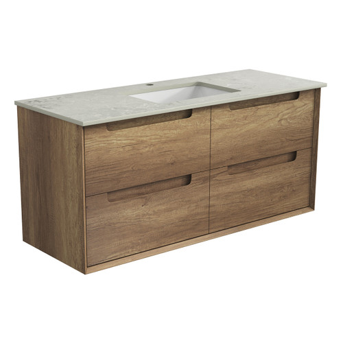 Moreno Finger Pull Cabinet 1200x460x560mm with Alpine Stone Top with Undermount Basin [301172]