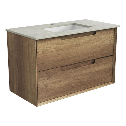 Moreno Finger Pull Cabinet 900x460x560mm with Alpine Stone Top with Undermount Basin [301023]