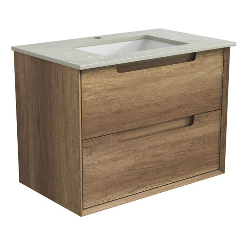 Moreno Finger Pull Cabinet 750x460x560mm with Alpine Stone Top with Undermount Basin [301396]