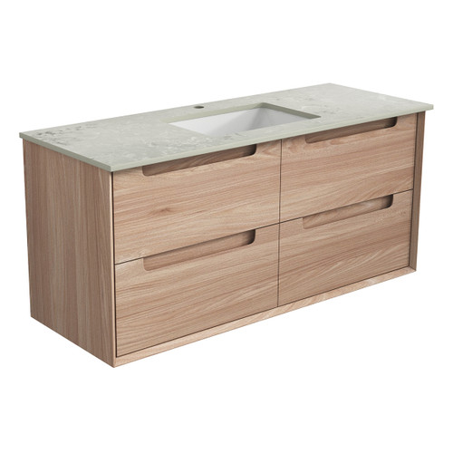 Ainsley Finger Pull Cabinet 1200x460x560mm with Alpine Stone Top with Undermount Basin [301361]
