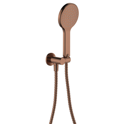 Kaya Hand Shower Round Plate Brushed Copper [301653]