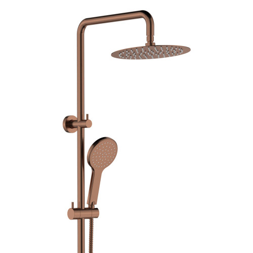 Kaya Twin Rail Shower Brushed Copper [301662]