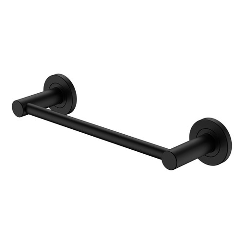 Kaya Single Hand Towel Rail 300mm Matte Black [301650]