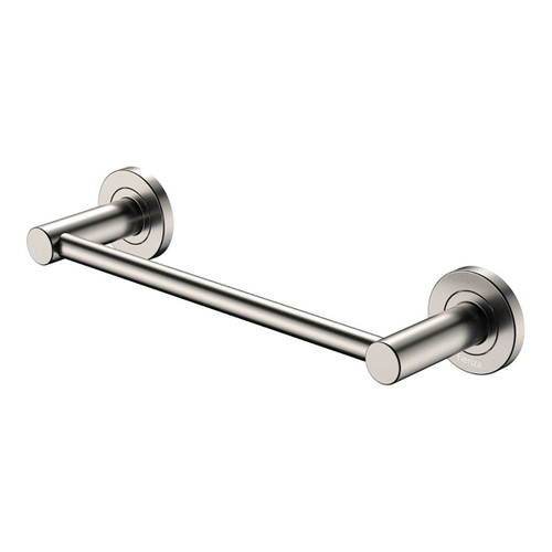 Kaya Single Hand Towel Rail 300mm Brushed Nickel [301647]