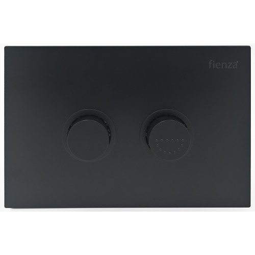 R&T Care Raised Button Flush Plate Matte Black [301796]