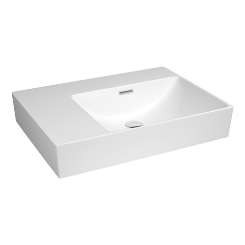 Tono 600 Wall-Hung Basin Right Hand Bowl Ceramic 1 Tap Hole 600 x 440 x 110mm [301804]