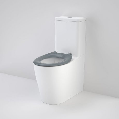 Care 660 Ambulant Cleanflush Wall Faced Close Coupled Easy Height Back Entry Suite with Single Flap Seat Anthracite Grey NTH 4Star [165970]