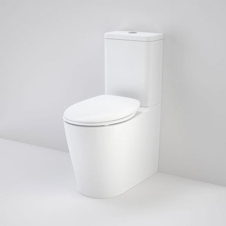 Care 660 Ambulant Cleanflush Wall Faced Close Coupled Easy Height Back Entry Suite with Double Flap Seat White 4Star [165969]