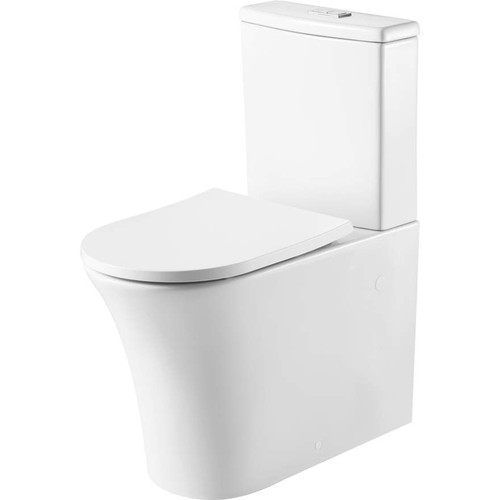 Dublin Concave Rimless Back-to-Wall Toilet Suite White 4Star [166263]