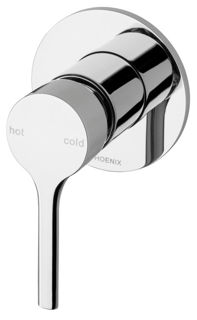 Vivid Slimline Oval SwitchMix Wall Bath or Shower Mixer Fit-Off Kit Chrome [288921]