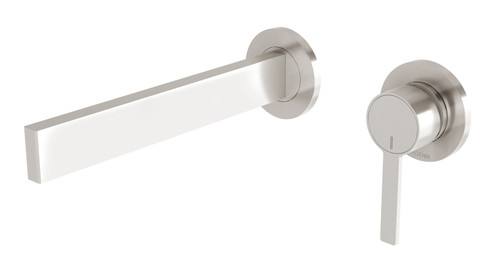 Lexi MKII SwitchMix Wall Bath Mixer Set 200mm Spout Fit-Off Kit Brushed Nickel [288911]