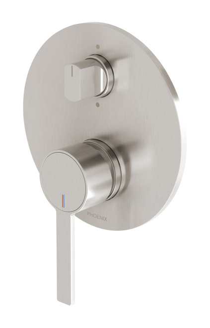 Lexi MKII SwitchMix Bath & Shower Diverter Mixer Fit-Off Kit Brushed Nickel [288984]