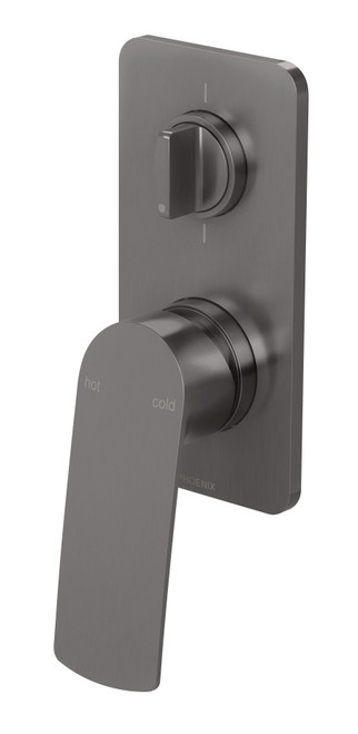 Mekko SwitchMix Shower / Bath Diverter Mixer Fit-Off Kit Brushed Carbon [296136]