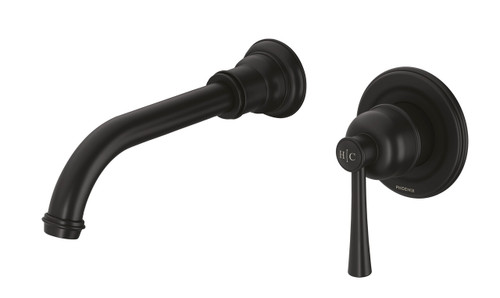 Cromford SwitchMix Wall Basin / Bath Mixer Set Fit-Off Kit Matte Black [296153]