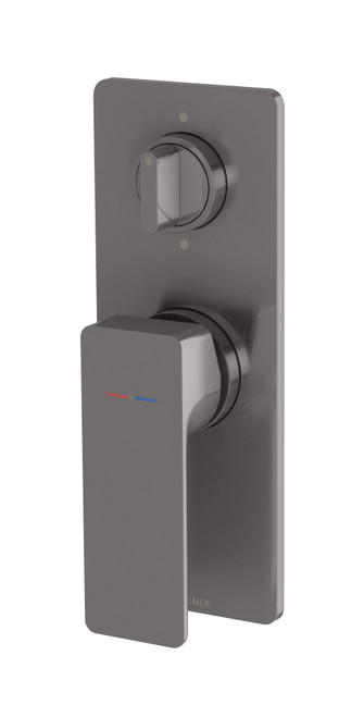 Gloss MKII SwitchMix Shower / Bath Diverter Mixer Fit-Off Kit Brushed Carbon [296157]