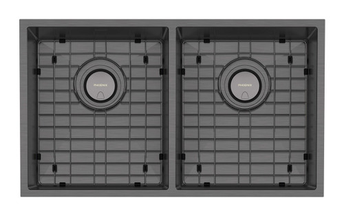 4000 Series Double Bowl Sink Brushed Carbon [303204]