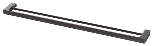 Gloss Double Towel Rail 800mm Brushed Carbon [302899]