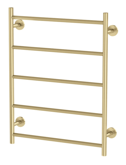 Radii Heated Towel Ladder 550 x 740mm Brushed Gold Round Plate [303175]
