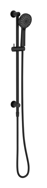 Vivid Slimline Water Through Rail Shower Matte Black [303084]