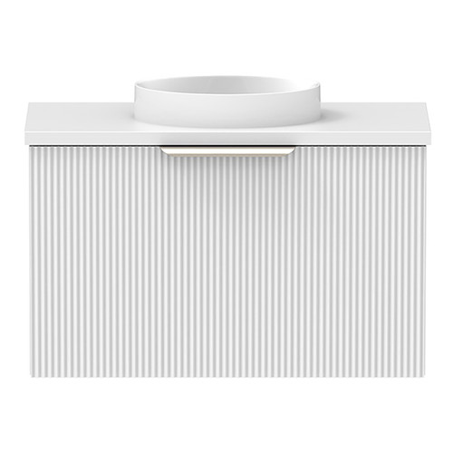 Mosman Mini Vanity with Basin 600mm 1 Door, Ultra White Matte & Bright White [304061]