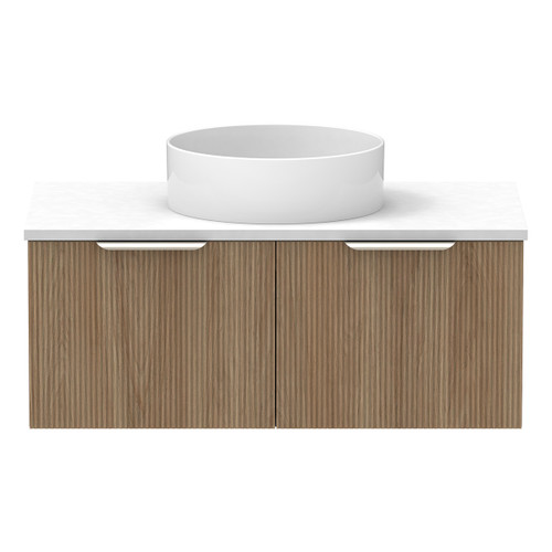 Mosman Vanity with Basin 900mm 2 Drawer, Prime Oak & Alabaster [304013]