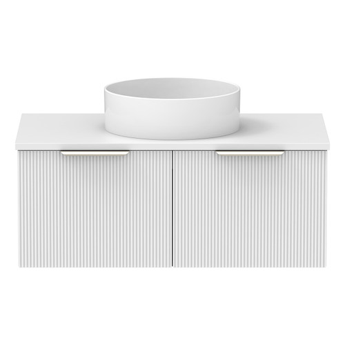 Mosman Vanity with Basin 900mm 2 Drawer, Ultra White Matte & Bright White [304029]