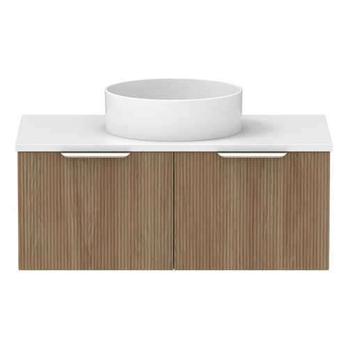 Mosman Vanity with Basin 900mm 2 Drawer, Prime Oak & Bright White [304048]