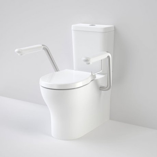 Opal Cleanflush® Easy Height Wall Faced Close Coupled Suite w/Double Flap Seat & Armrest White [166491]