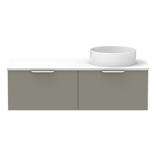 Mosman Vanity with Right Hand Basin 1200mm 2 Drawer, Topiary & Alabaster [304036]