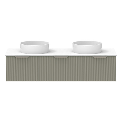 Mosman Vanity with Double Basin 1500mm 3 Drawer, Topiary & Alabaster [304045]