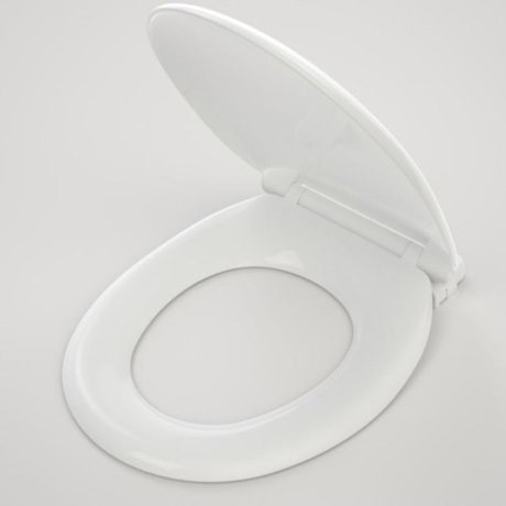 Caravelle Toilet Seat Normal Close Quick Release Plastic Hinge White [064293]
